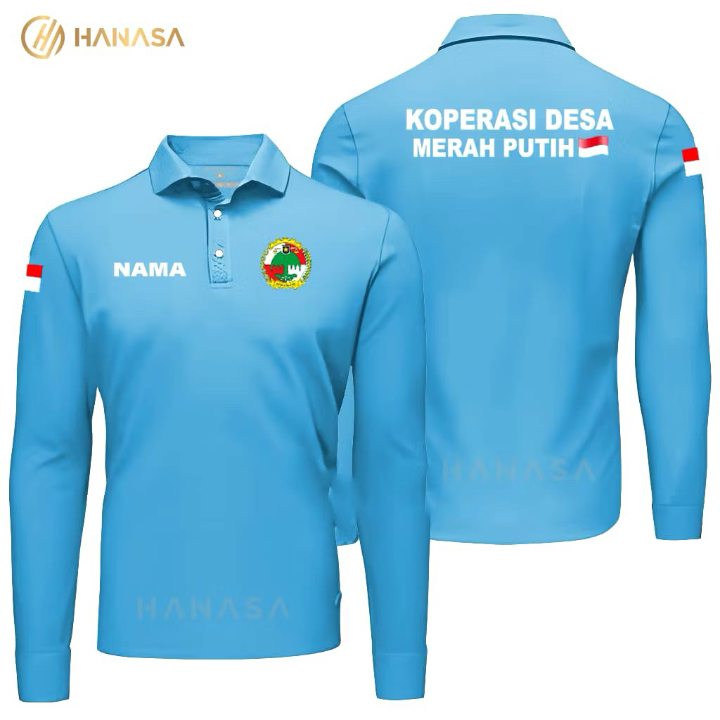 KAOS KERAH/ POLOSHIRT KOPERASI MERAH PUTIH LENGAN PANJANG TERBARU