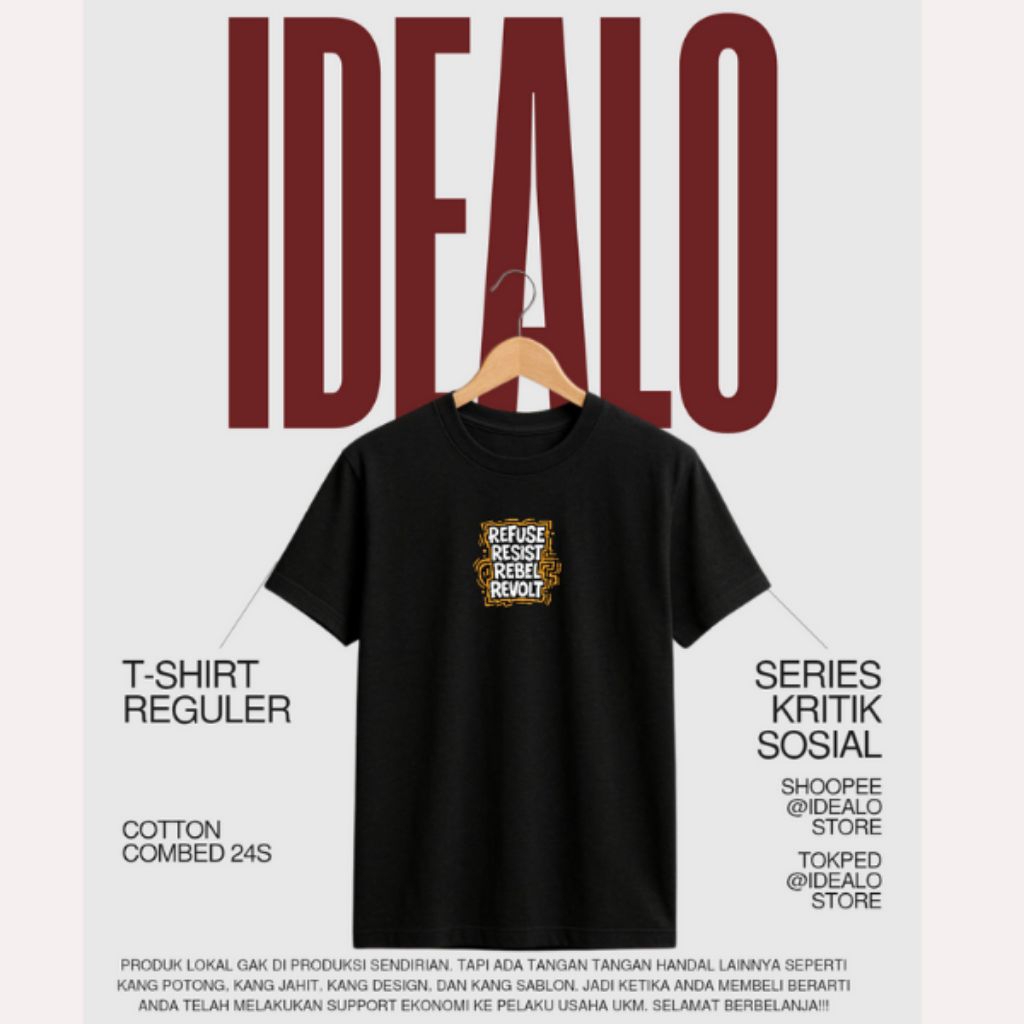 Kaos kritik sosial cotton combed 24s streetwear murah berkualitas|kaos kritik sosial|kaos cotton com