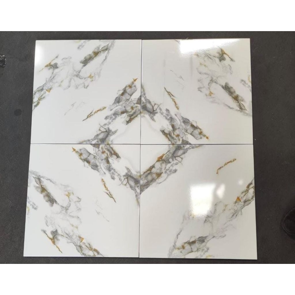 keramik 50x50 putih motif marmer (glossy) keramik lantai / keramik dinding/ keramik ruangan/ keramik