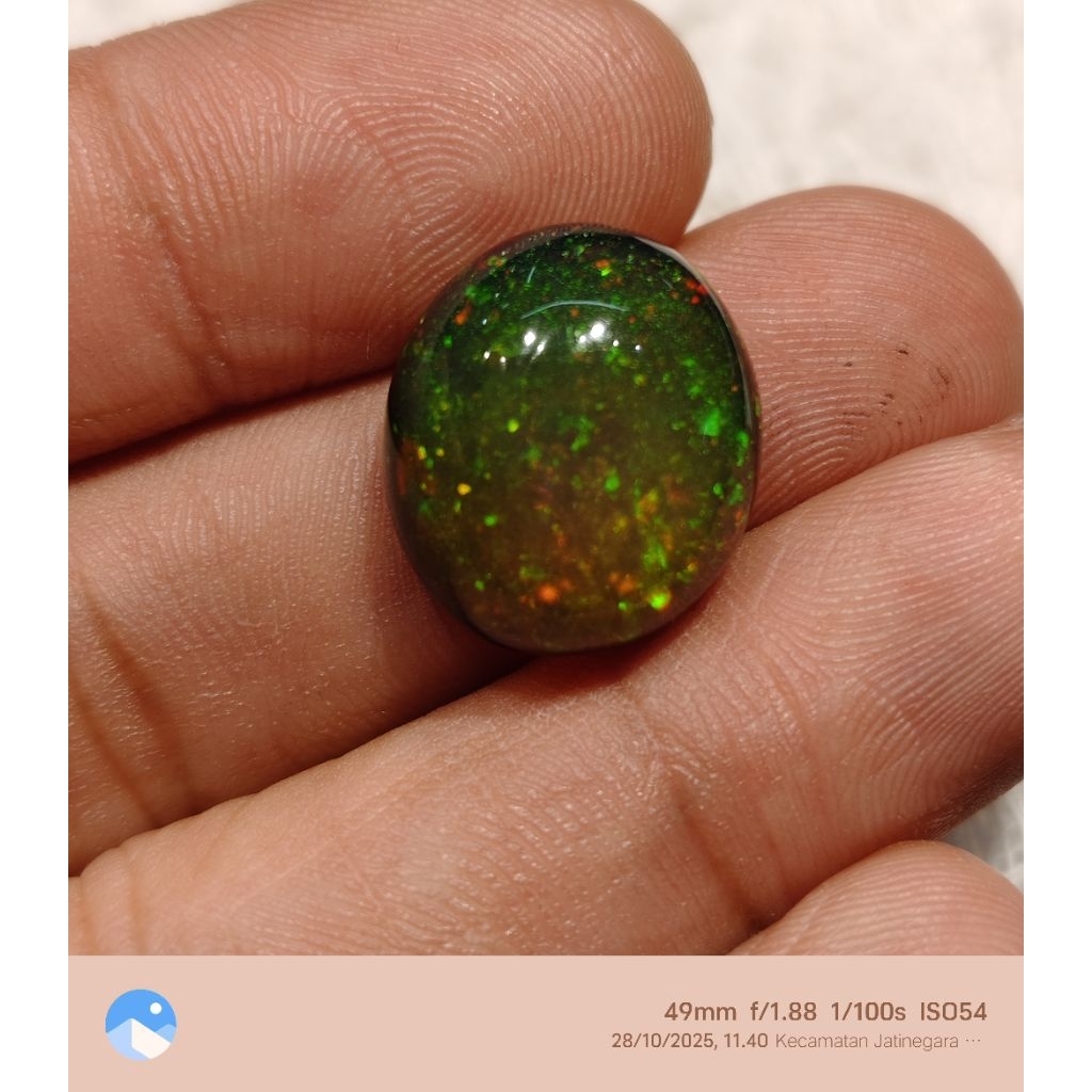 mediahikmah63 natural batu kalimaya black oval afrika original