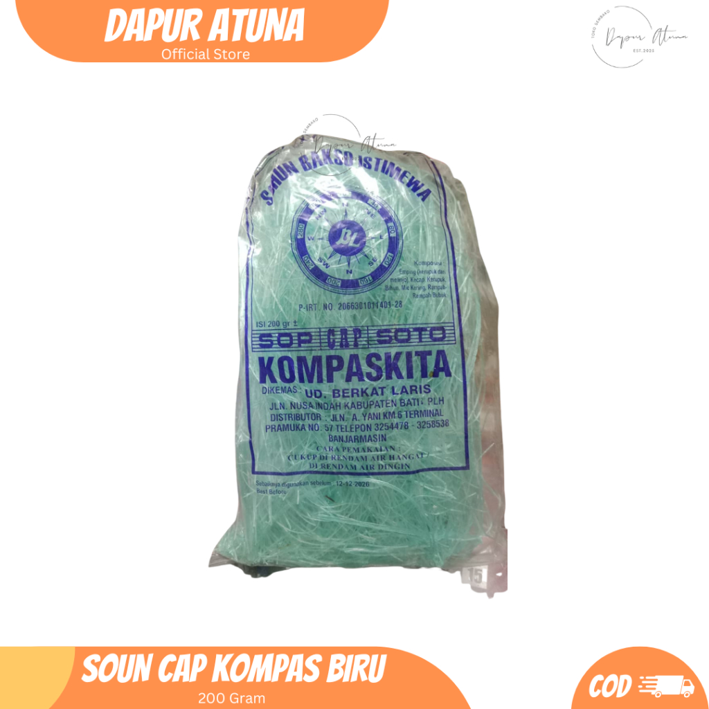 Mie Soun Biru Suun Sohun Bakso 200g Instan