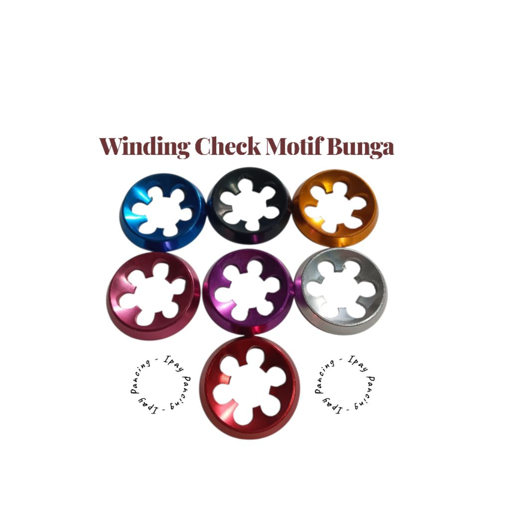 Ring Winding Check Motif Bunga Aksesoris Joran Pancing