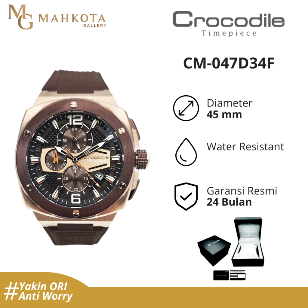 Jam Tangan Pria Crocodile CM-047D34F Original dan Bergaransi Jam Tangan Palembang