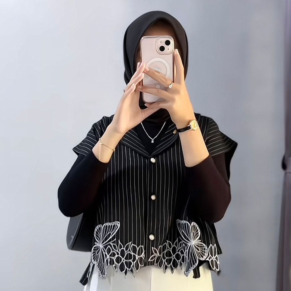 jisso.clo / ATASAN WANITA BORDIR / MARIPOSA VEST TALI PINGANG / ROMPI WANITA