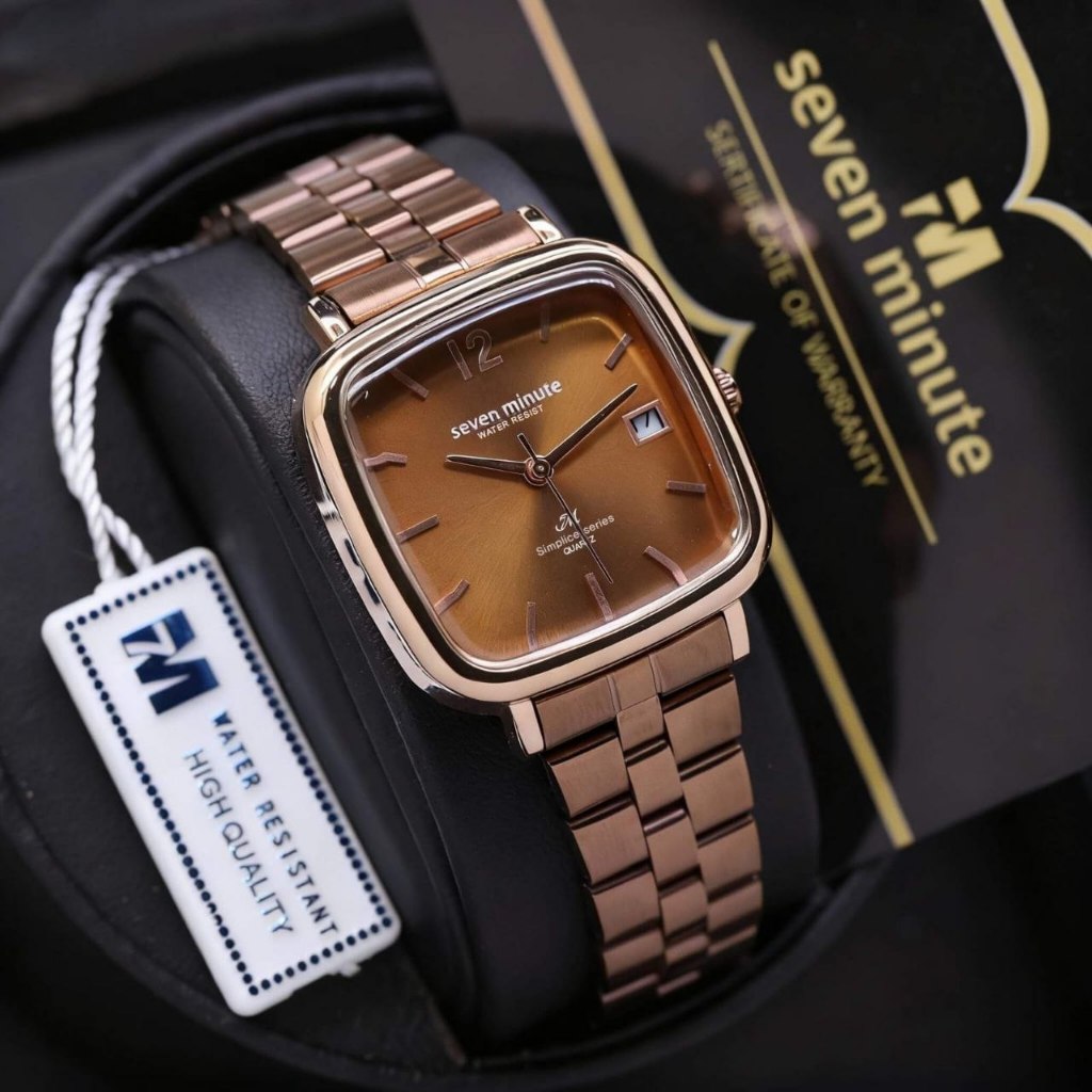 (SEVEN MINUTE ) M707 Jam tangan wanita original seven minute cewek rantai tanggal analog