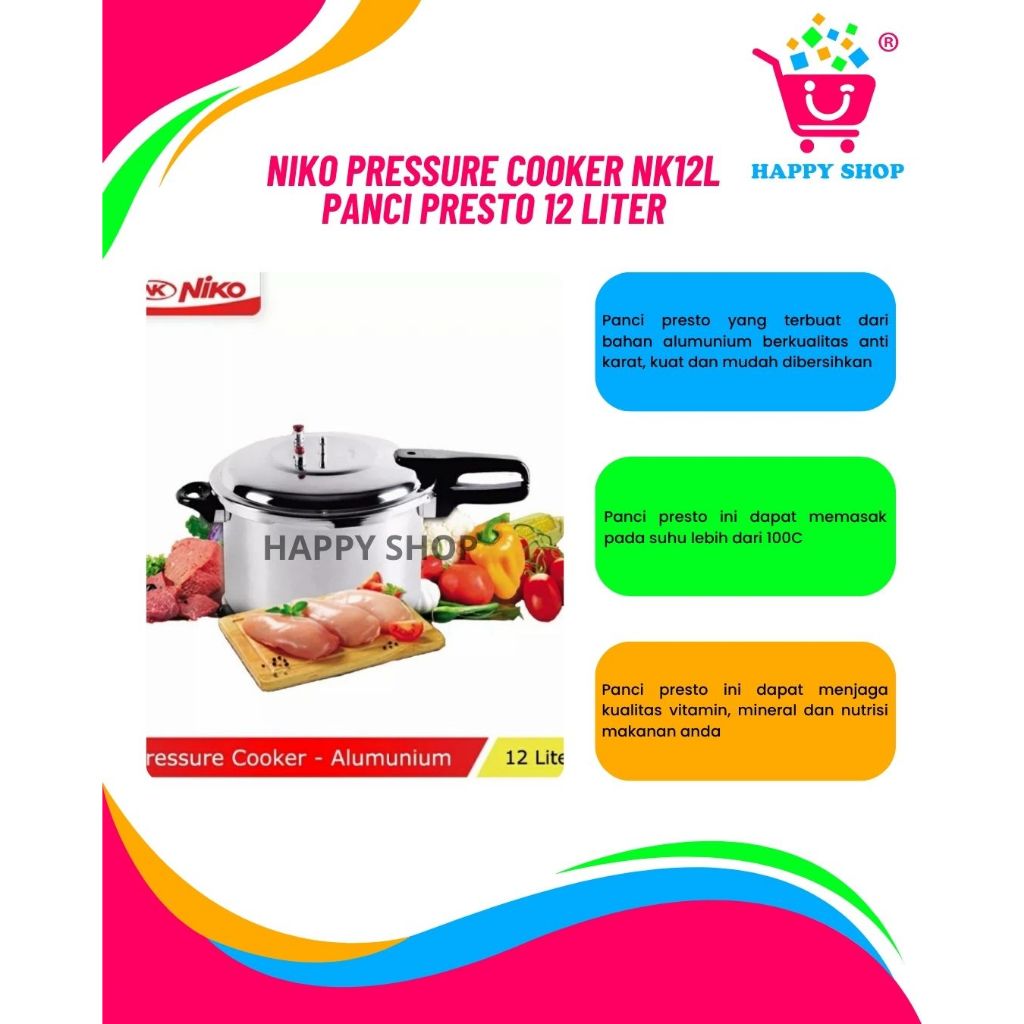 Niko Pressure Cooker NK12L / Panci Presto 12 Liter