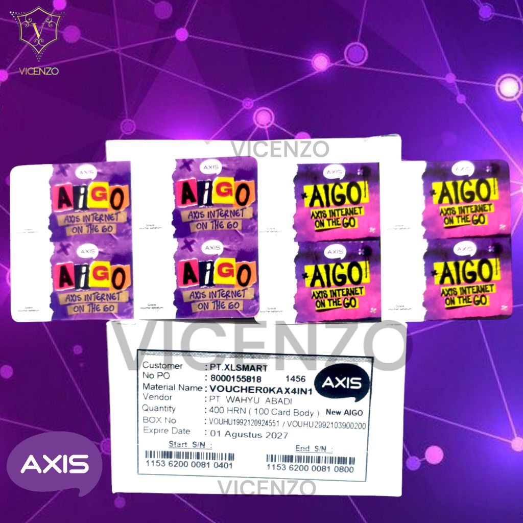 voucher axis kosong isi 400sn/100lembar