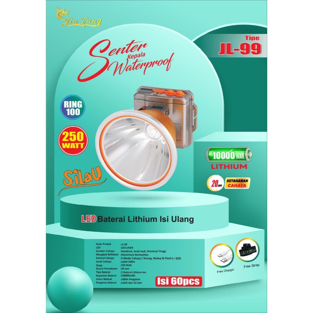 Senter Kepala Jin long JL-99