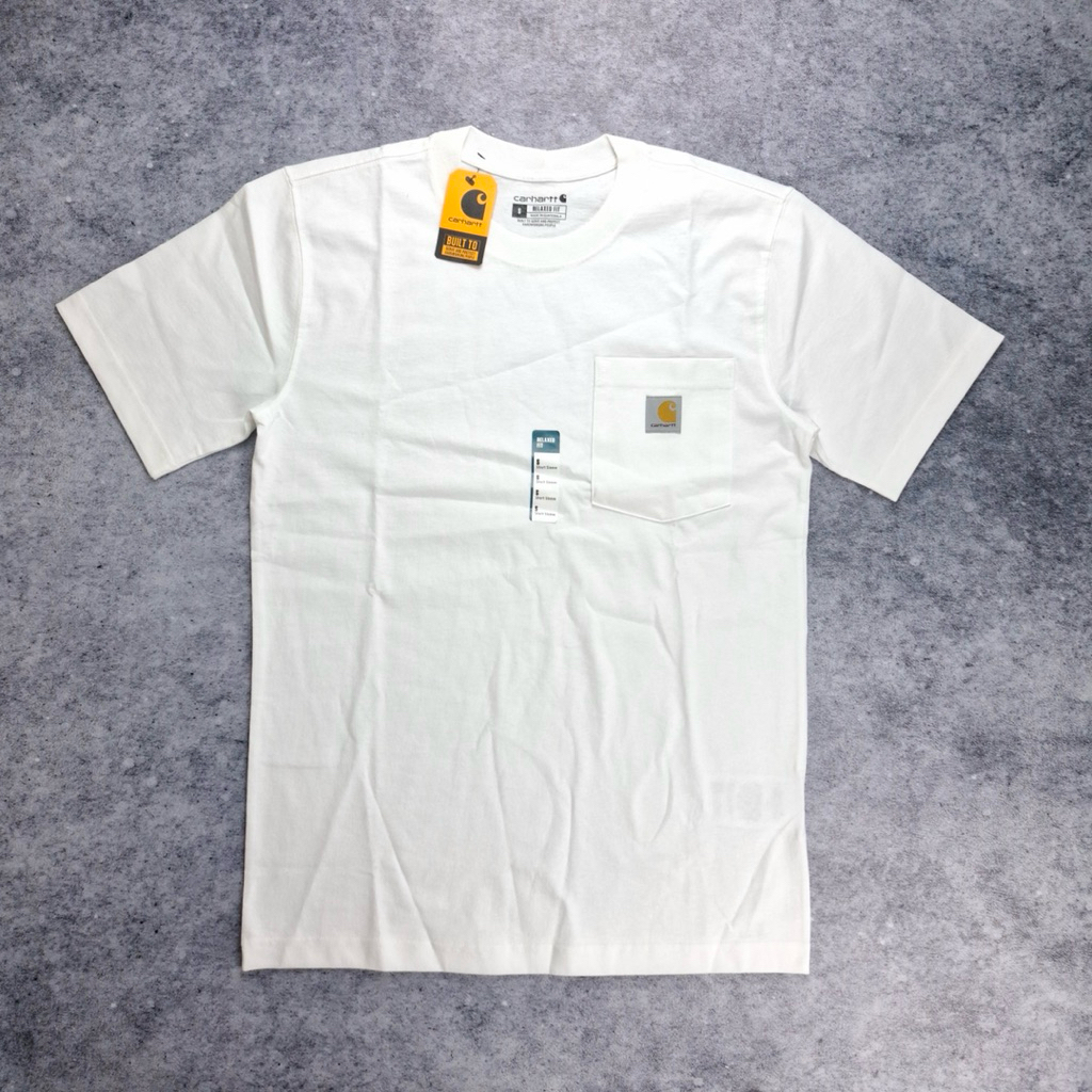 CARHARTT POCKET T-SHIRT ORIGINAL RELAXED FIT HEAVYWEIGHT WHITE