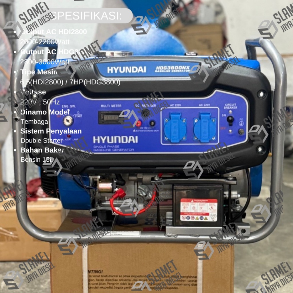 Genset Hyundai HDI2800 / HDG3800 - 2200Watt / 3000 Watt