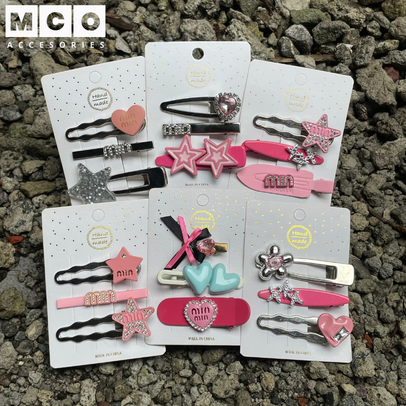 Set Jepit Rambut Wanita Isi 3 Y2K Aksesoris Rambut Wanita Fashion Korea MCO AR434