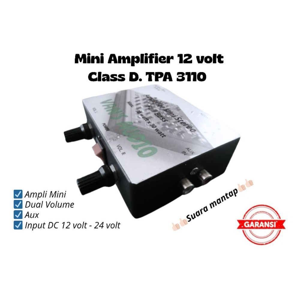 Power Mini Amplifier Class D 12 volt TPA 3110
