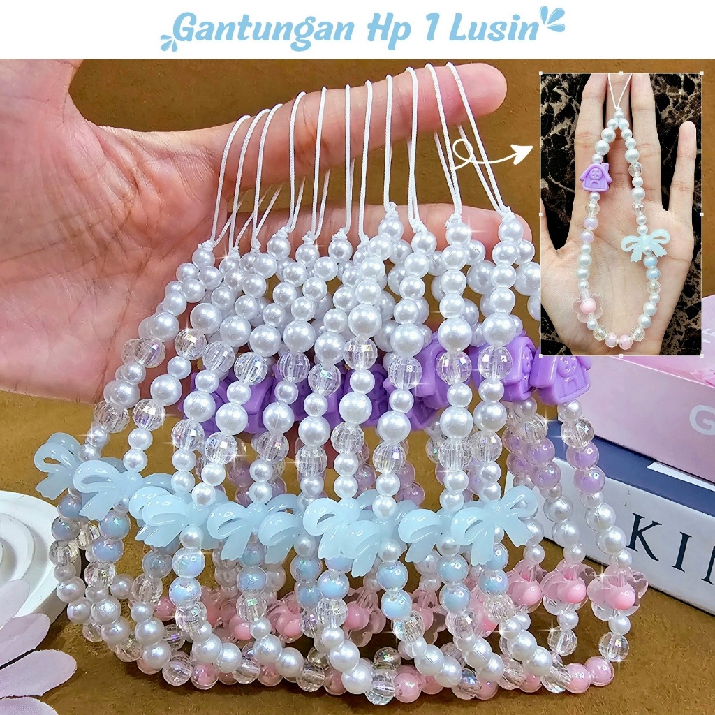 (12 pcs) Gantungan Hp Phone Strap Gantungan Tas Bag Charm Gantungan Kunci Keychain Barang Grosir Aks