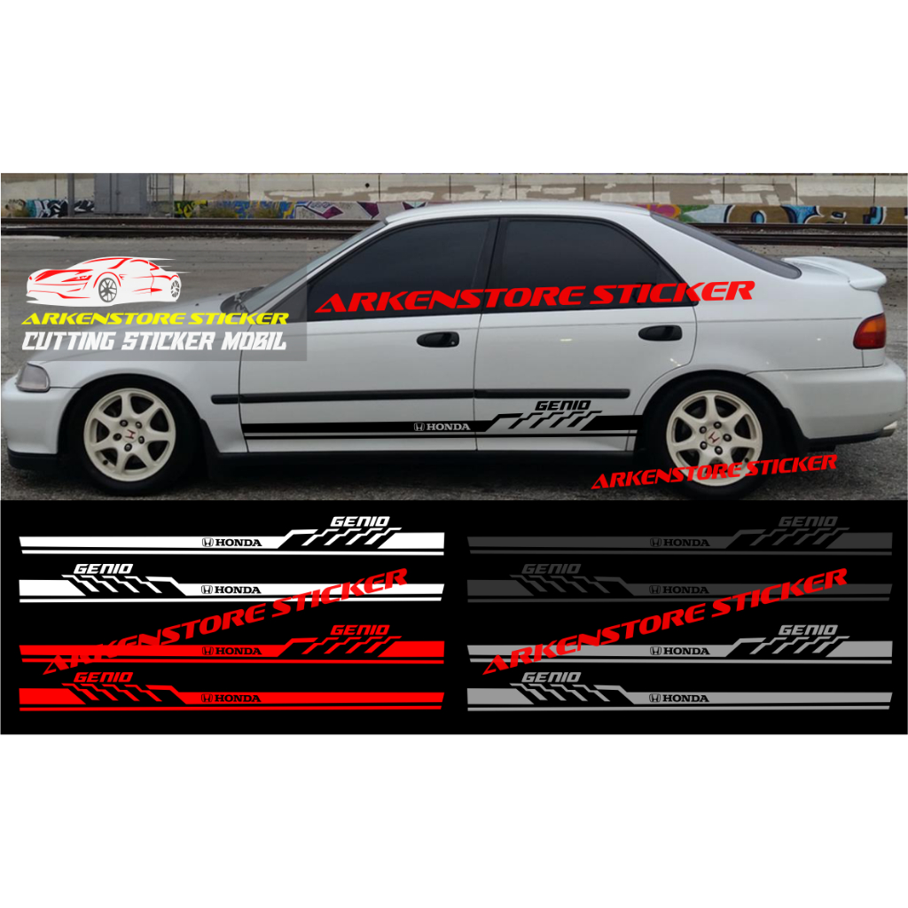 Promo sticker mobil genio cutting sticker stiker mobil honda genio stiker genio
