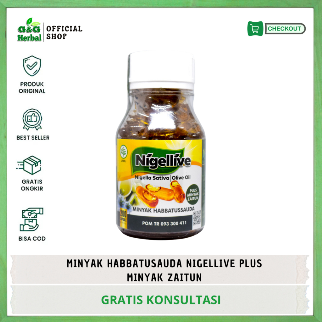 Minyak Habbatussauda Nigellive | Nigellive Habbatussauda 200 kapsul