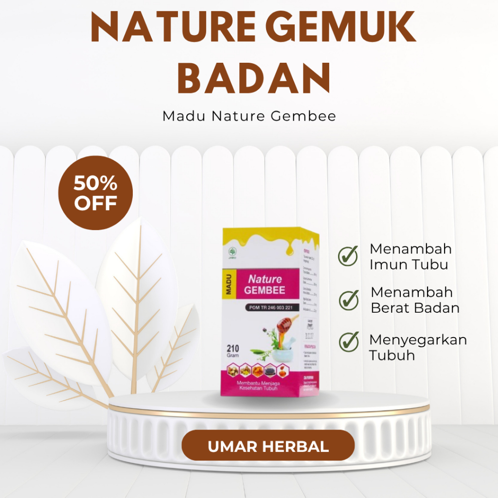 Nature  Gemuk Badan Dewasa Pria Dan Wanita 60 kapsul Permanen Ampuh Herbal Alami ori