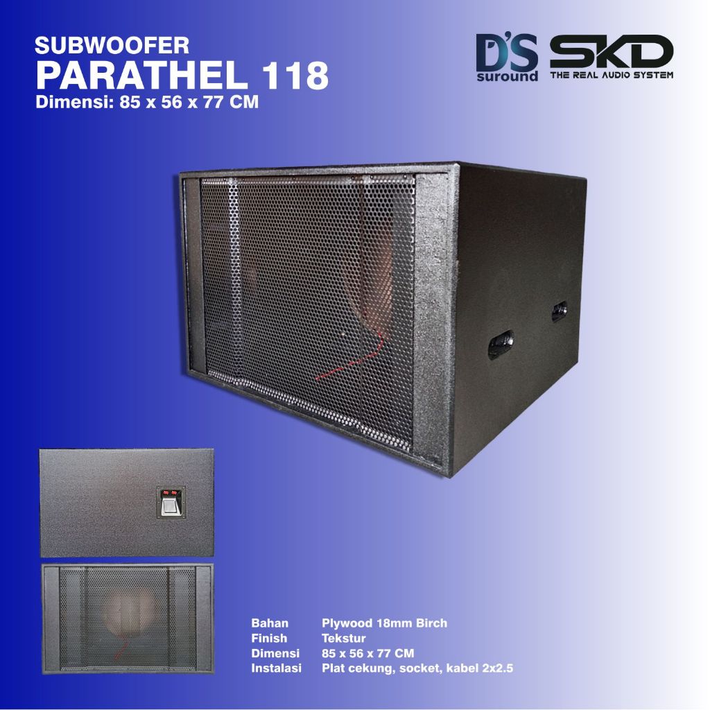 BOX SUBWOOFER 18 INCH BOX PARATHEL 118