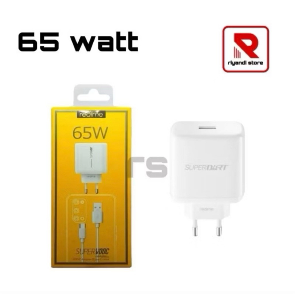 Charger realme 65W SUPER VOOC USB TYPE C ORIGINAL REALME 7 PRO 7PRO