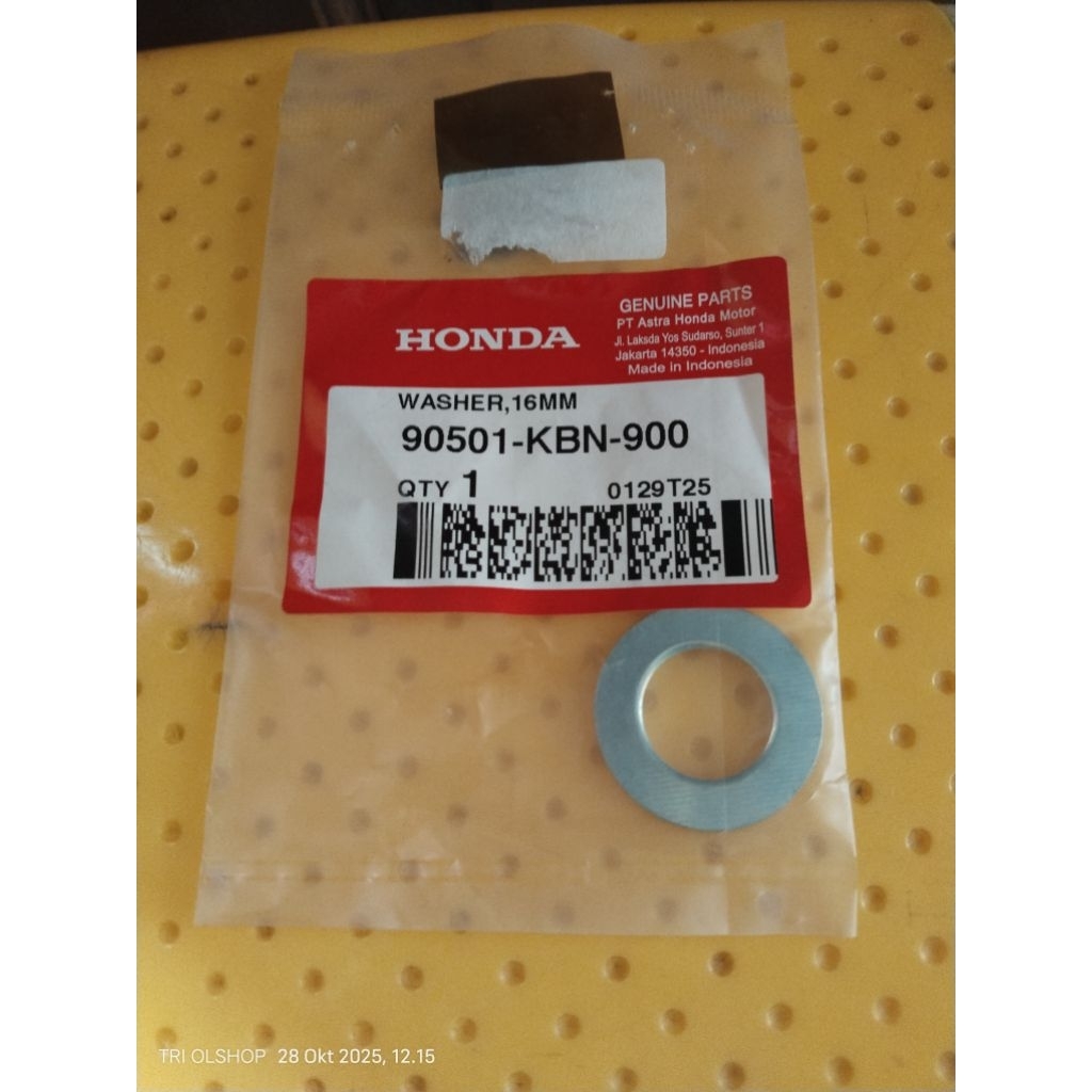 ori Ring As Roda Belakang 16MM BeAT eSP K81, BeAT K1A, Genio, Scoopy eSP K93 - 90501KBN900 90501-kbn