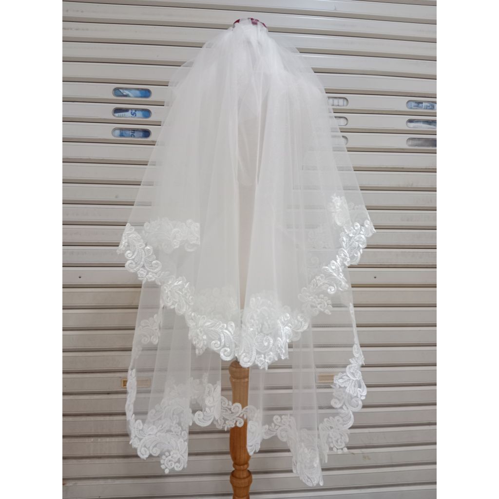 Slayer Pengantin / Veil Pengantin import / Slayer Kerudung Pengantin