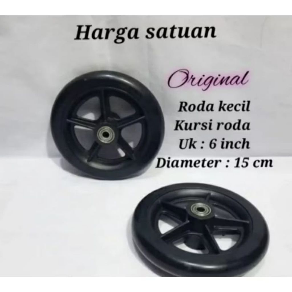 roda depan kursi roda uk 6 inch diameter 15 cm