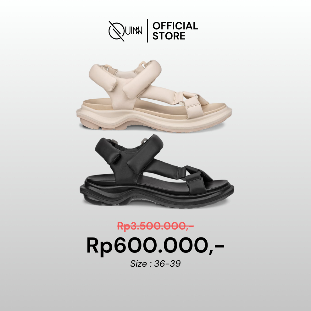 ECCO Offroad Leather Walking Sandal Strap Women / Sandal Slip On Wanita