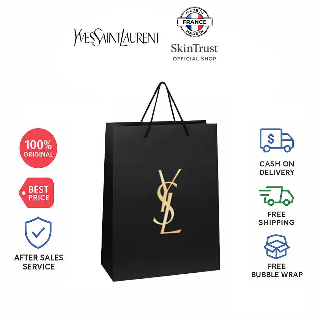 YSL Paper Bag / Tas Kertas YSL – Tas Belanja Mewah, Tas Hadiah Merek Yves Saint Laurent, Kemasan Eks