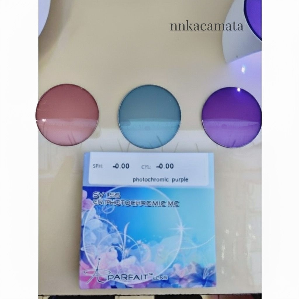 GANTI LENSA || LENSA PHOTOCROMIC UNGU , PINK , BIRU || BELUM DENGAN FRAME
