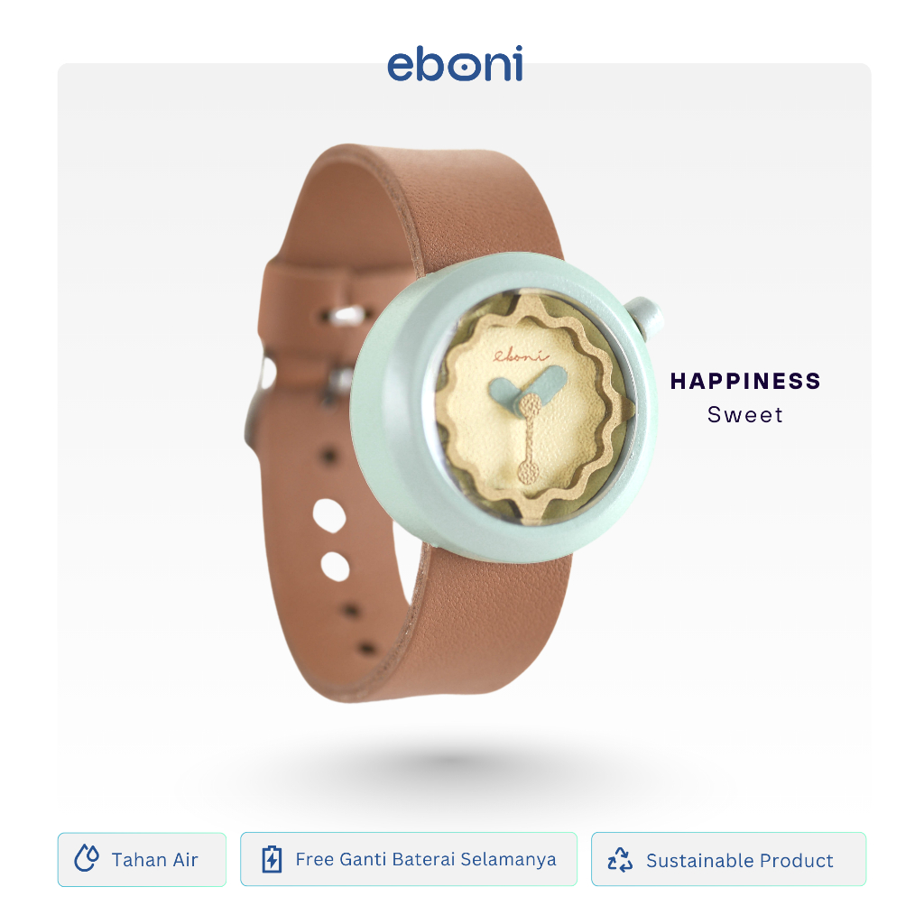 Eboni Jam Tangan Kayu Happiness - Sweet