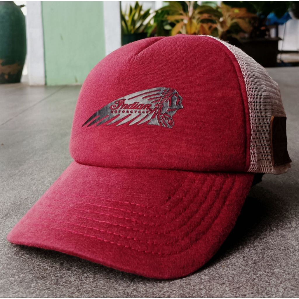 Topi trucker indian motorcycle hat used good condition