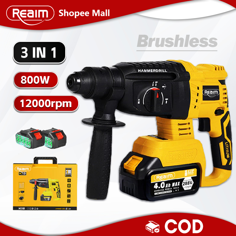 Reaim Hammer Drill Bor Rotary Mesin Bobok Beton Jack Hammer Drill Mesin Bor Beton Bor Drill Beton
