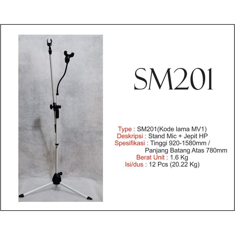 STX STAND MIC TRIPOD + JEPIT HP 201