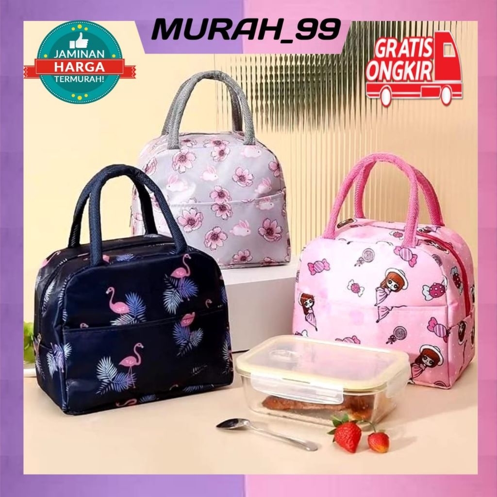 ada.ai•TAS BEKAL MAKANAN ANAK LUNCH BAG TEMPAT BEKAL ANAK TEMPAT PENYIMPANAN MAKANAN TAS LUNCH BOX