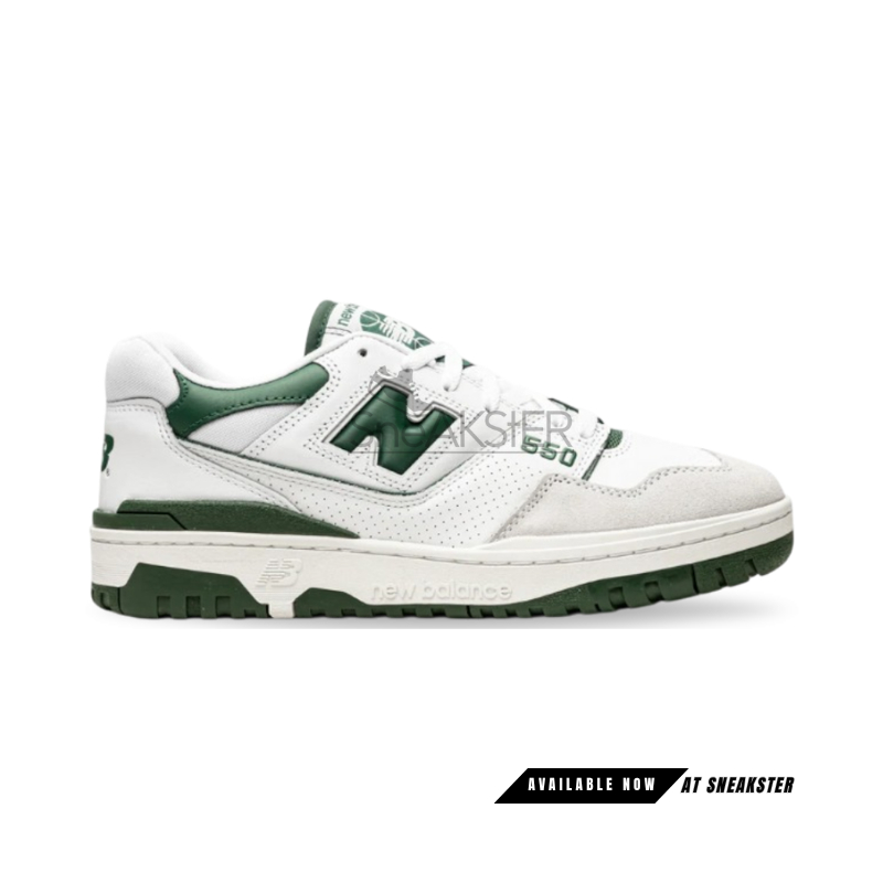 SneAKStER - Sepatu NB 550 White Green Authentic Sneakers