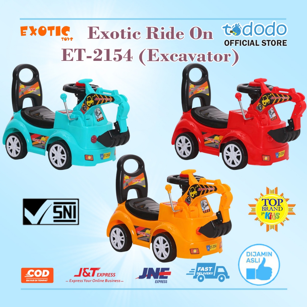 Mobil Mainan Exotic Ride On ET-2154 (EXCAVATOR) Mainan Anak Ride On Mobil Keruk