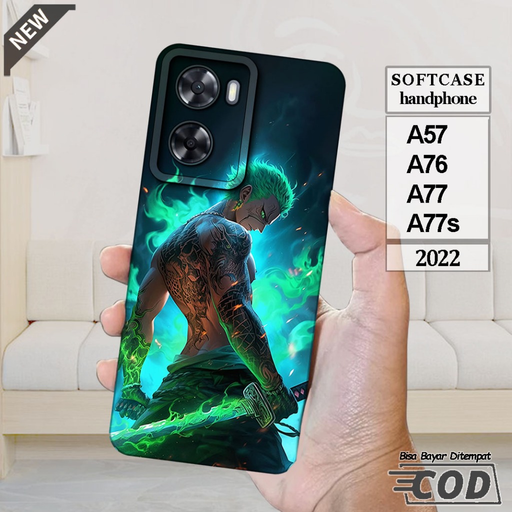 Case OPPO A57  -OPPO A76 -OPPO A77 -OPPO A77s  _Casing Silikon  hitam bening lentur elastis keren