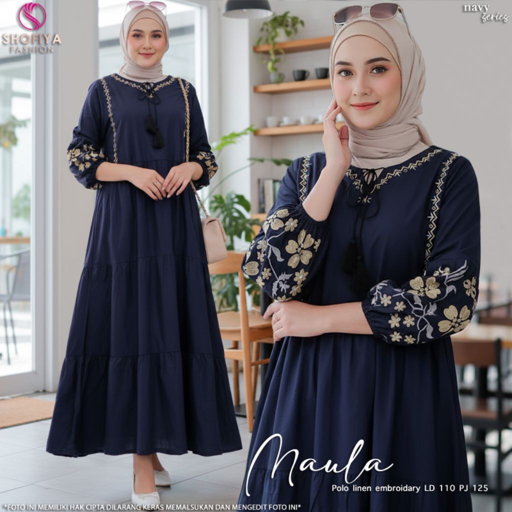 [NEW] GAMIS MIDI DRESS MAULA BY SHOFIYA // FASHION MUSLIM KEKINIAN // SIENNA - JAWANI MIDI BY SHOFIY