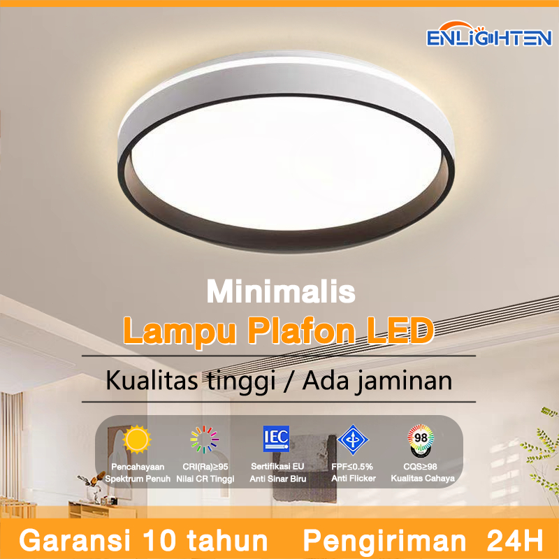 Lampu Plafon minimalis  Lampu plafon LED modern 3 Warna lampu plafon kamar tidur  Ruang Tamu  gaya m