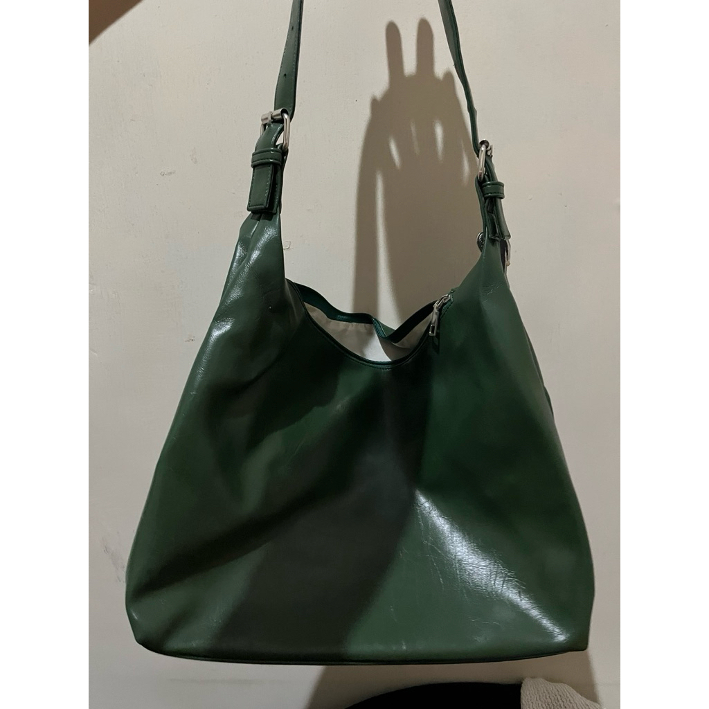 tas wanita preloved bahu warna hijau