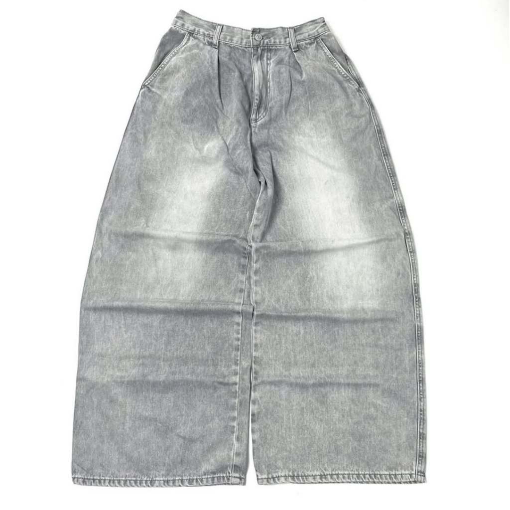 Cuanwell - GL0BAL WORK GREY BAGGY JEANS (HS10)