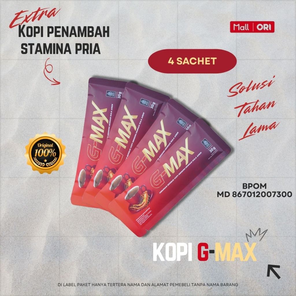 Kopi G max  Original Kopi Gingseng Terbaik 4 Sachet