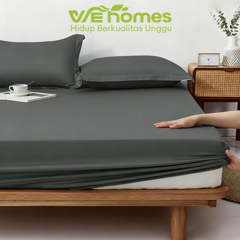 Sprei Set Polos Free Sarung Bantal Sprei Halus Katun Premium Sprei Homemade Polos Murah