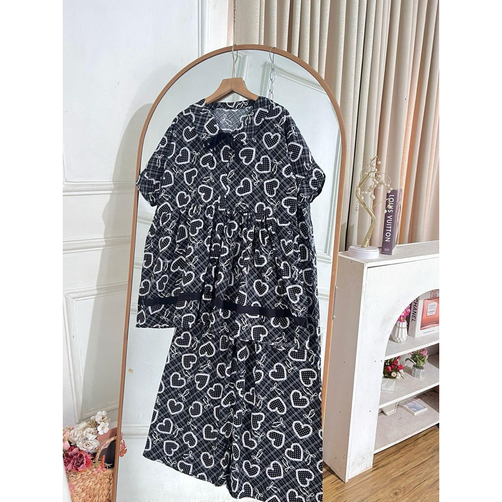 Zoya set Ruffle premium Setelan wanita Rayon kekinian