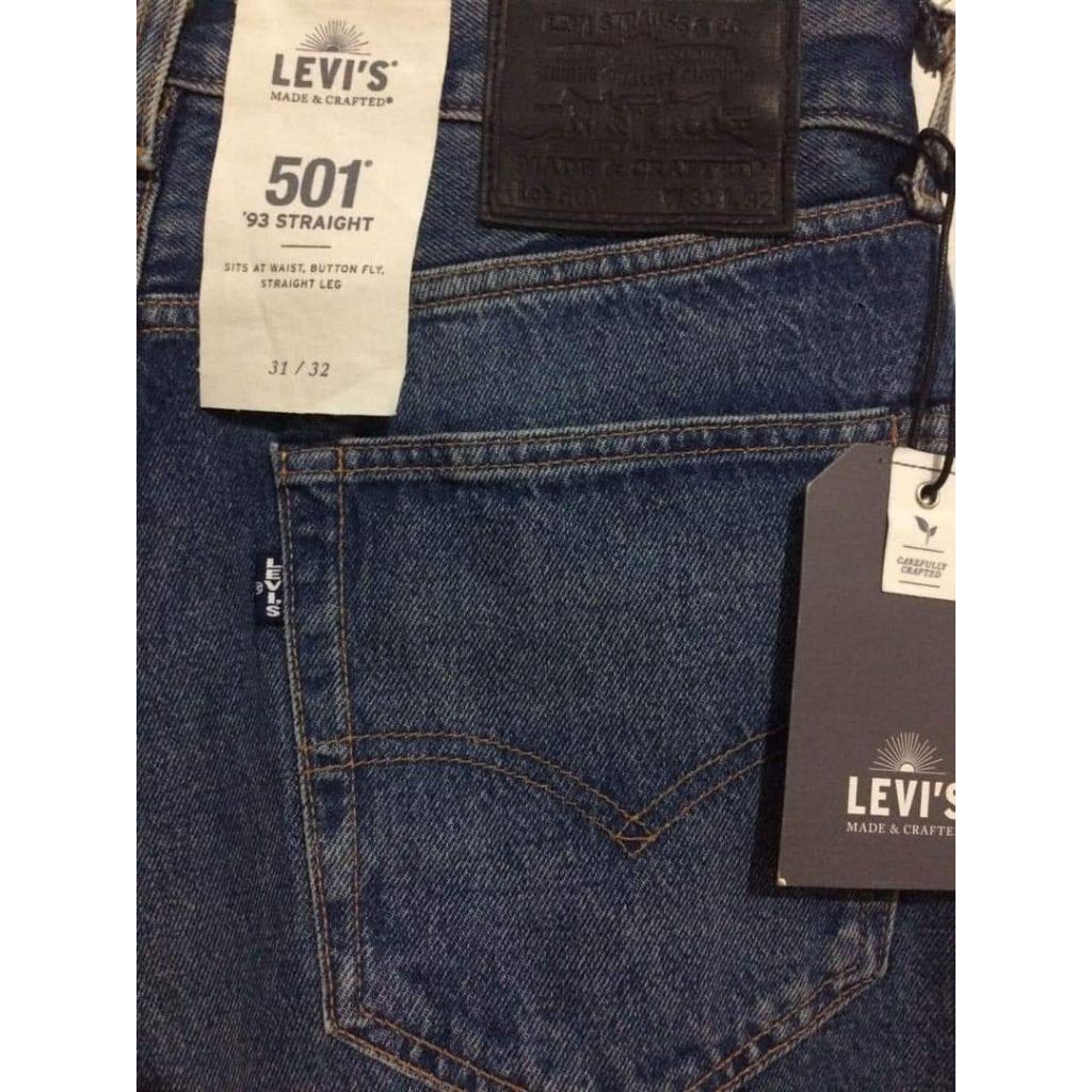 LMC Levi' s Made & Crafted 501'93 Black Burn Straight Selvedge