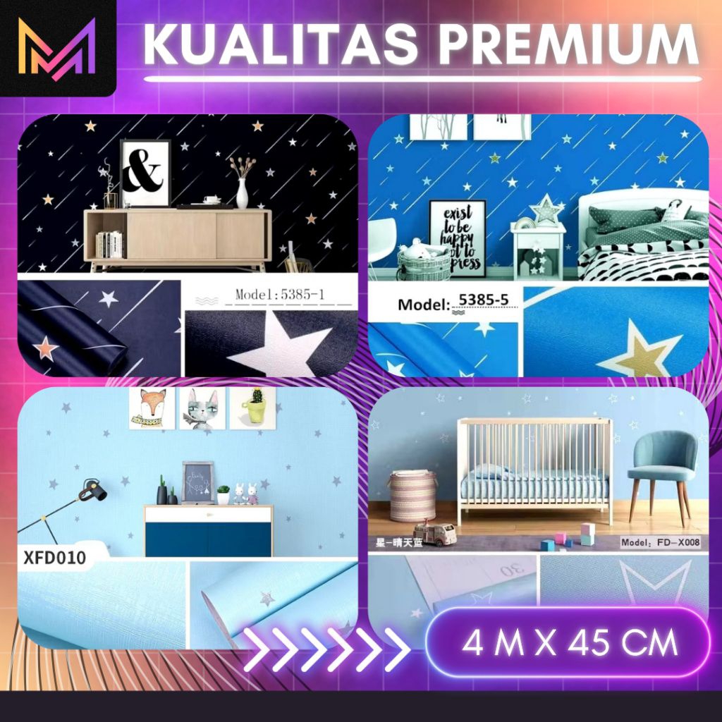 Wallpaper Dinding Premium Wallpaper Dinding Kamar Warna Biru Wallpaper Dinding Ruang Tamu Wallpaper 