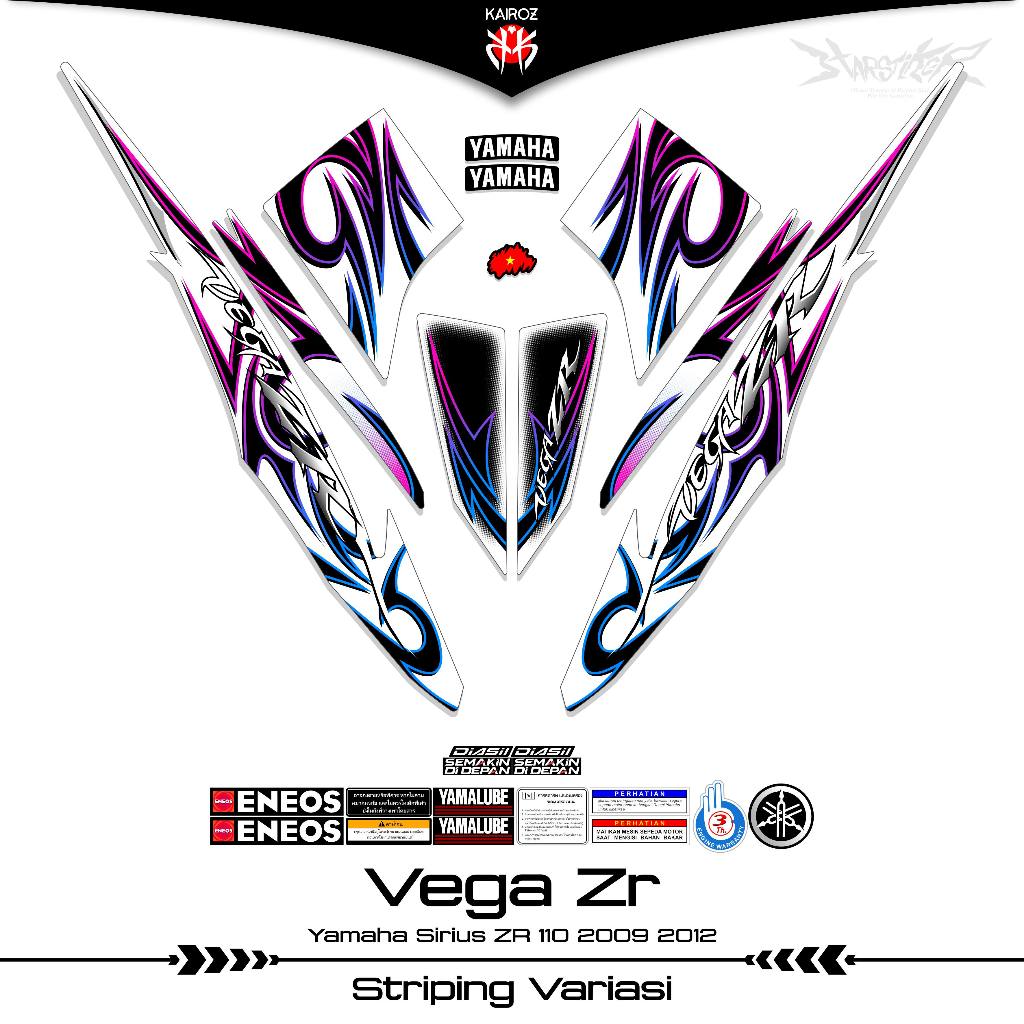 STRIPING YAMAHA VEGA ZR 110 LAMA K13 STIKER STICKER VARIASI SIRIUS 2008 2009 2010 2011 2012