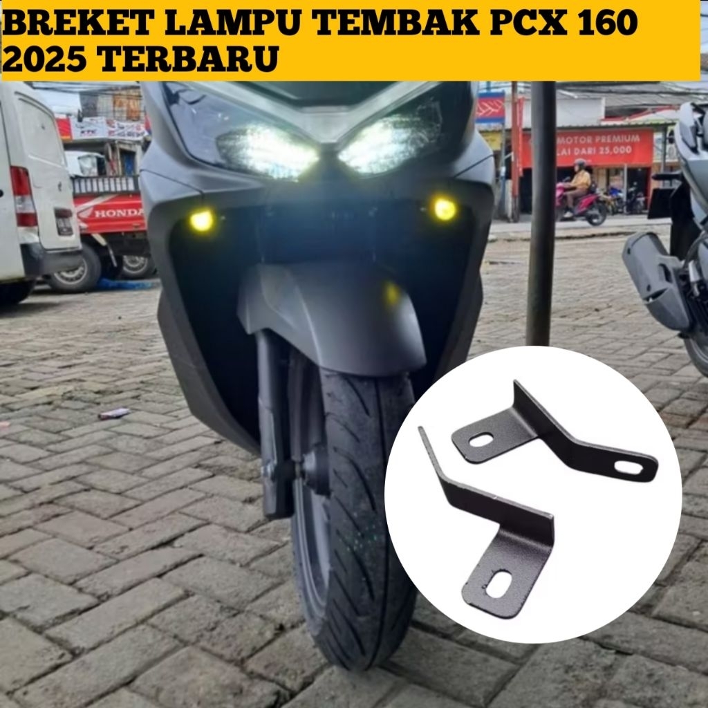 Breket lampu tembak D2 Laser Pcx 160 terbaru 2025 Roadsync Dan Gantungan Barang Pcx 160 Roadsync