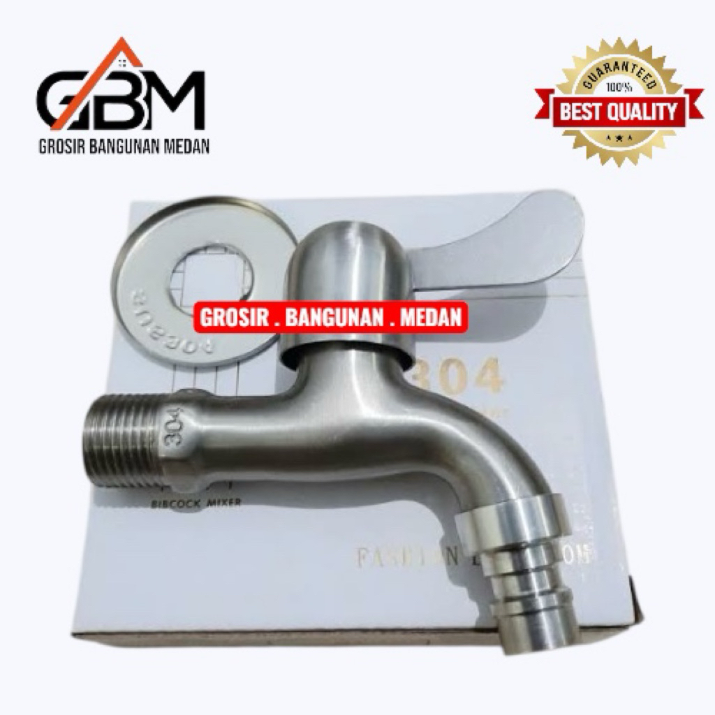 KRAN TAMAN ASLI STAINLESS SUS 304 KRAN ASLI STAINLESS SUS 304 1/2 INCH FULL STAINLESS