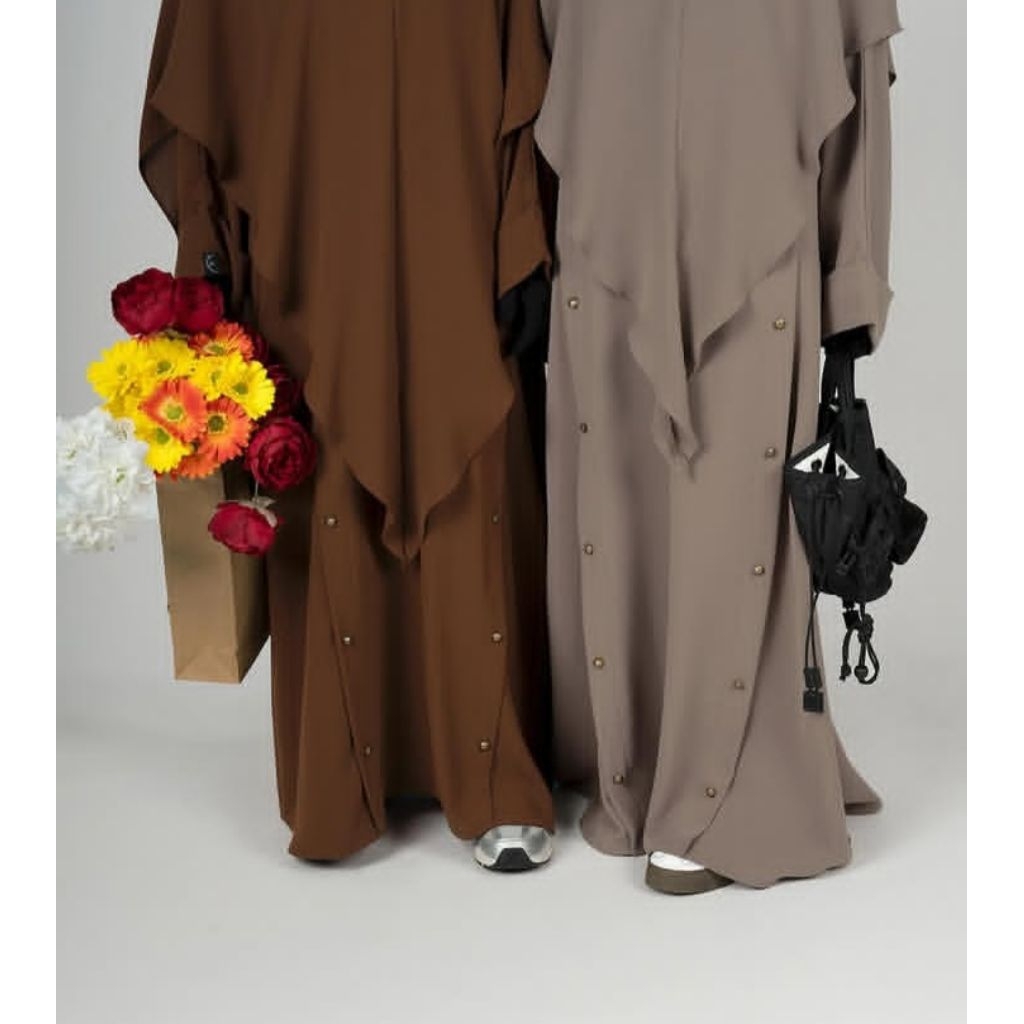 Preloved Lanna Abaya Caramel Aljenna