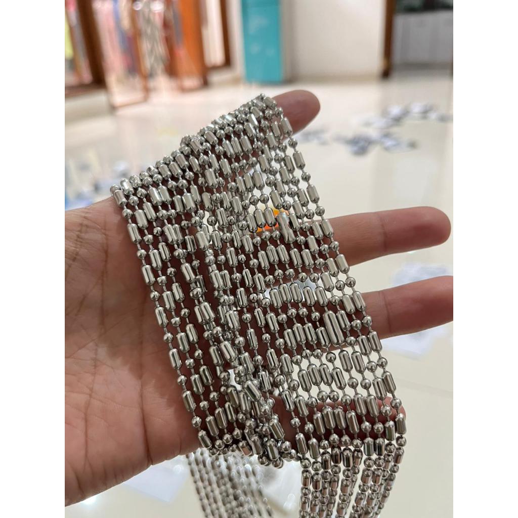 rantai kalung mci kesehatan original stainless anti karat panjang 75 cm 1 PAK ISI 10 PCS
